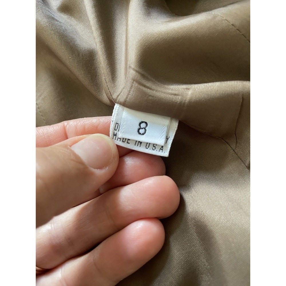VTG Xerxes Wool Military Inspired Olive Drab Gold Button Blazer/Jacket. Size 8. - Picture 7 of 14